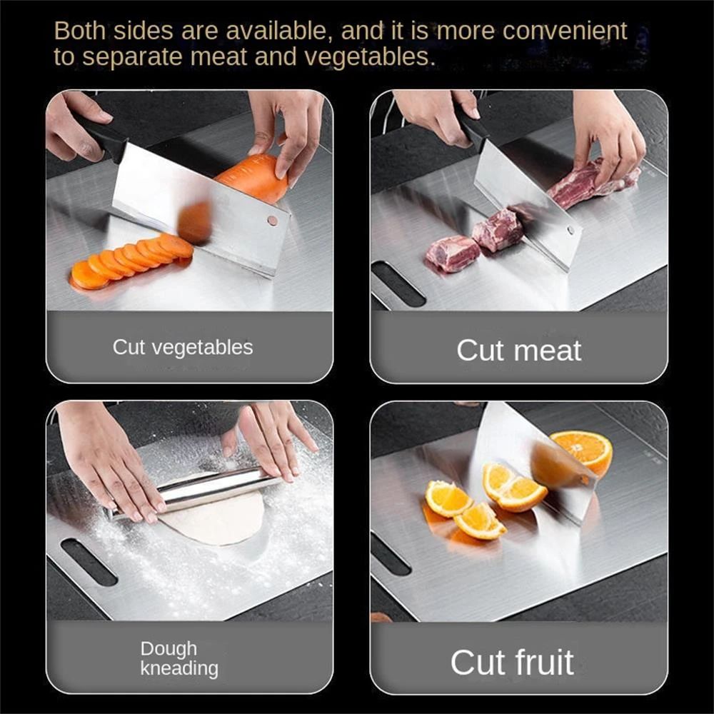 316 Stainless Steel Panel And Cutting Board, Kitchen, Home, Thick Double-Sided Cutting Board, Dough Kneading Block