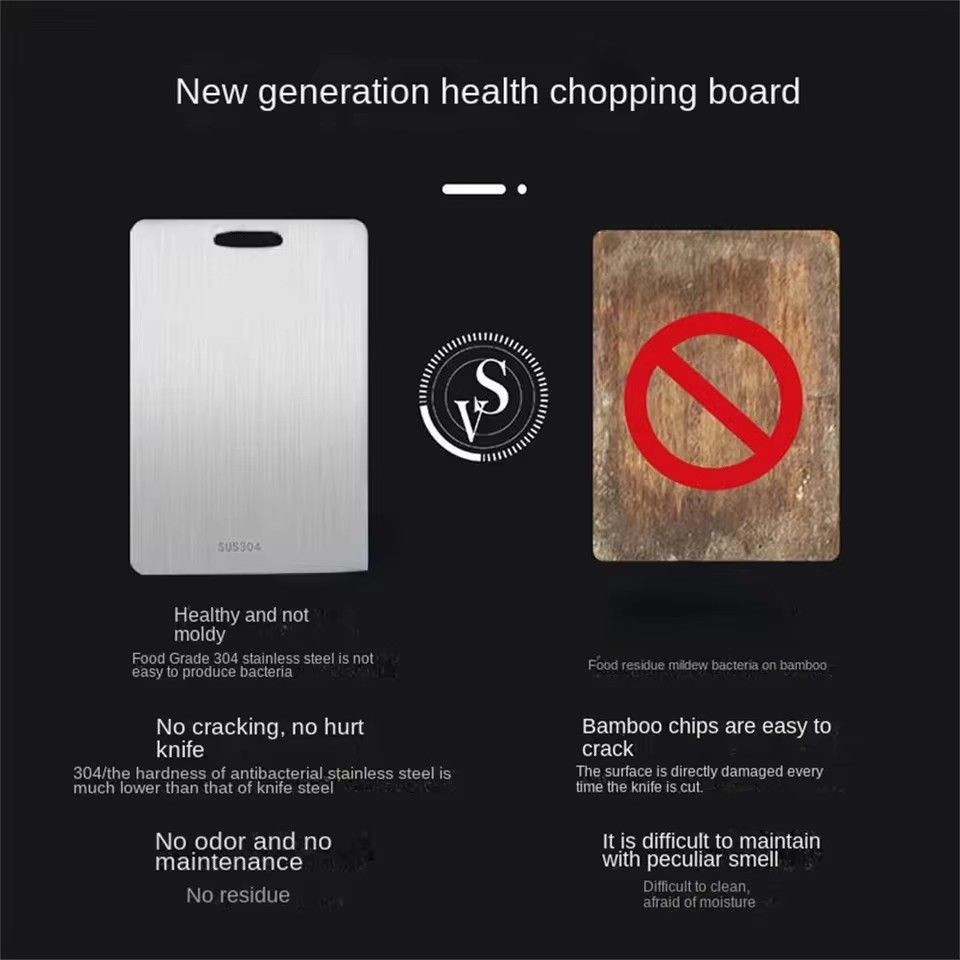 316 Stainless Steel Panel And Cutting Board, Kitchen, Home, Thick Double-Sided Cutting Board, Dough Kneading Block