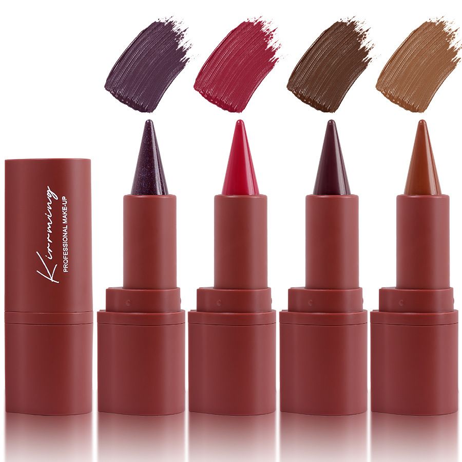 KIRRMING Frosted Velvet Cream Soft and Durable Waterproof Two in one Eyeliner Lipstick 4-color Waterproof and Durable Frosted B2-1023 view 6