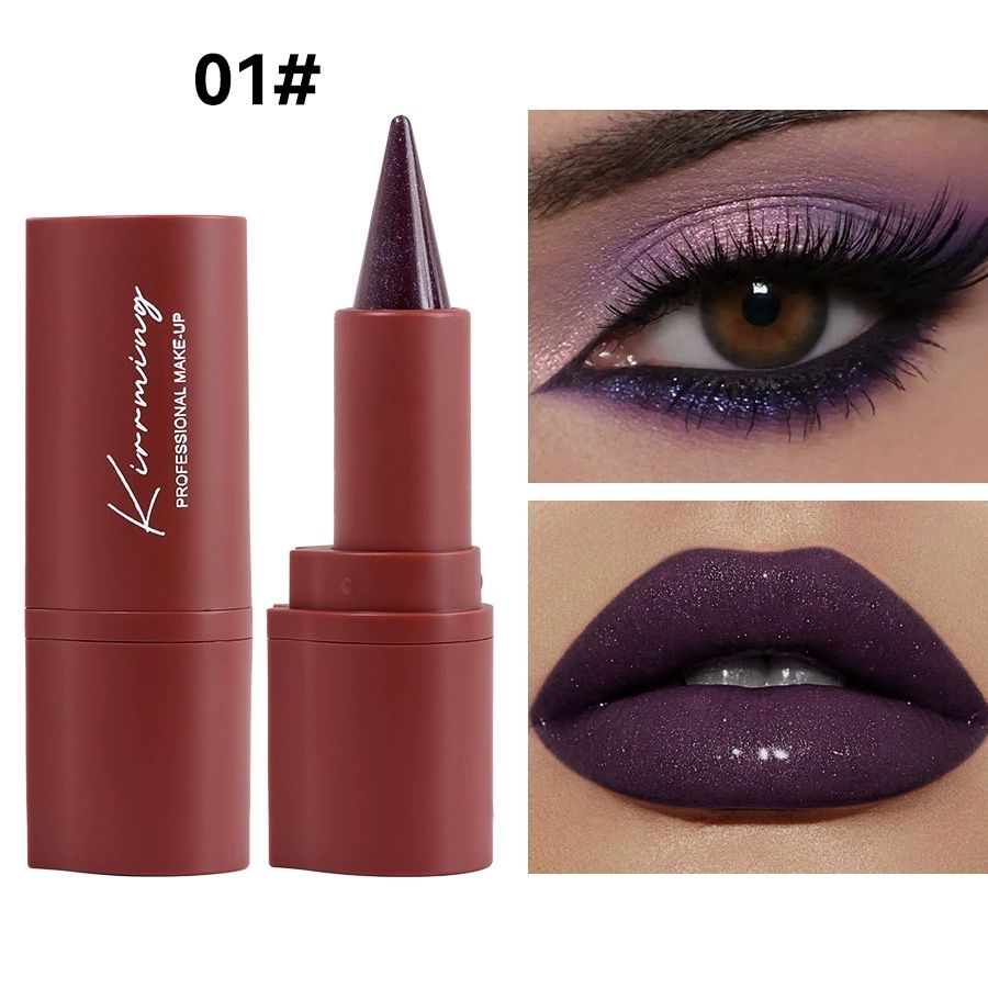 KIRRMING Frosted Velvet Cream Soft and Durable Waterproof Two in one Eyeliner Lipstick 4-color Waterproof and Durable Frosted B2-1023 view 8