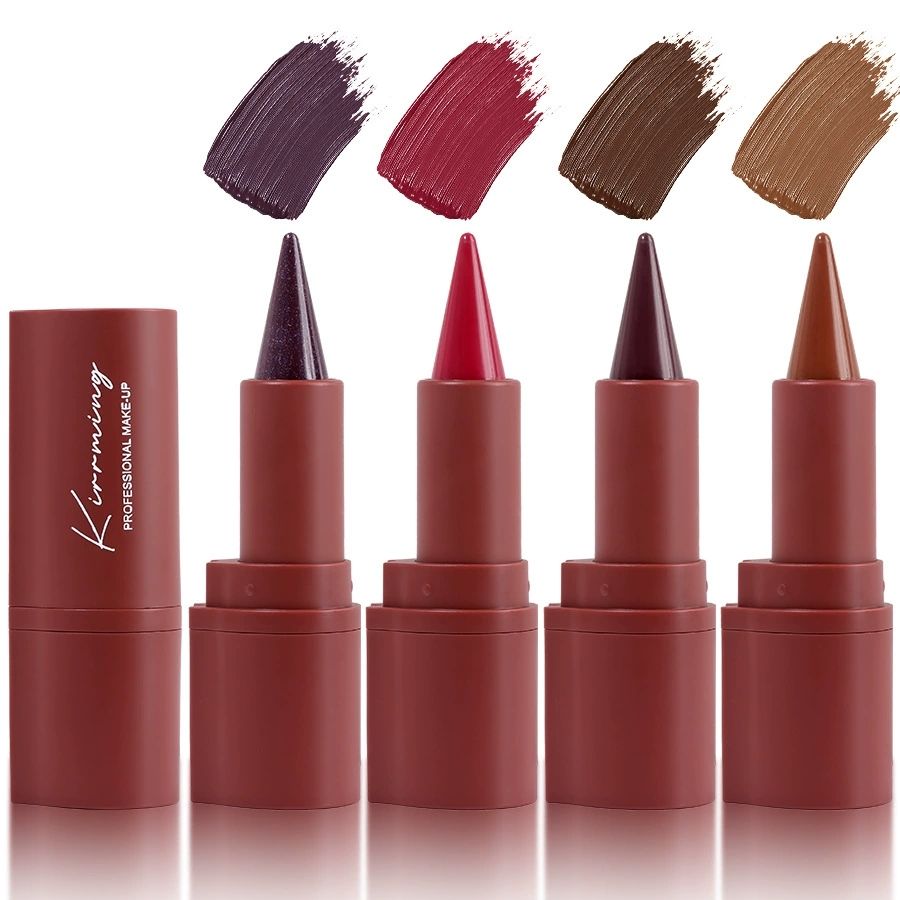KIRRMING Frosted Velvet Cream Soft and Durable Waterproof Two in one Eyeliner Lipstick 4-color Waterproof and Durable Frosted B2-1023 view 4