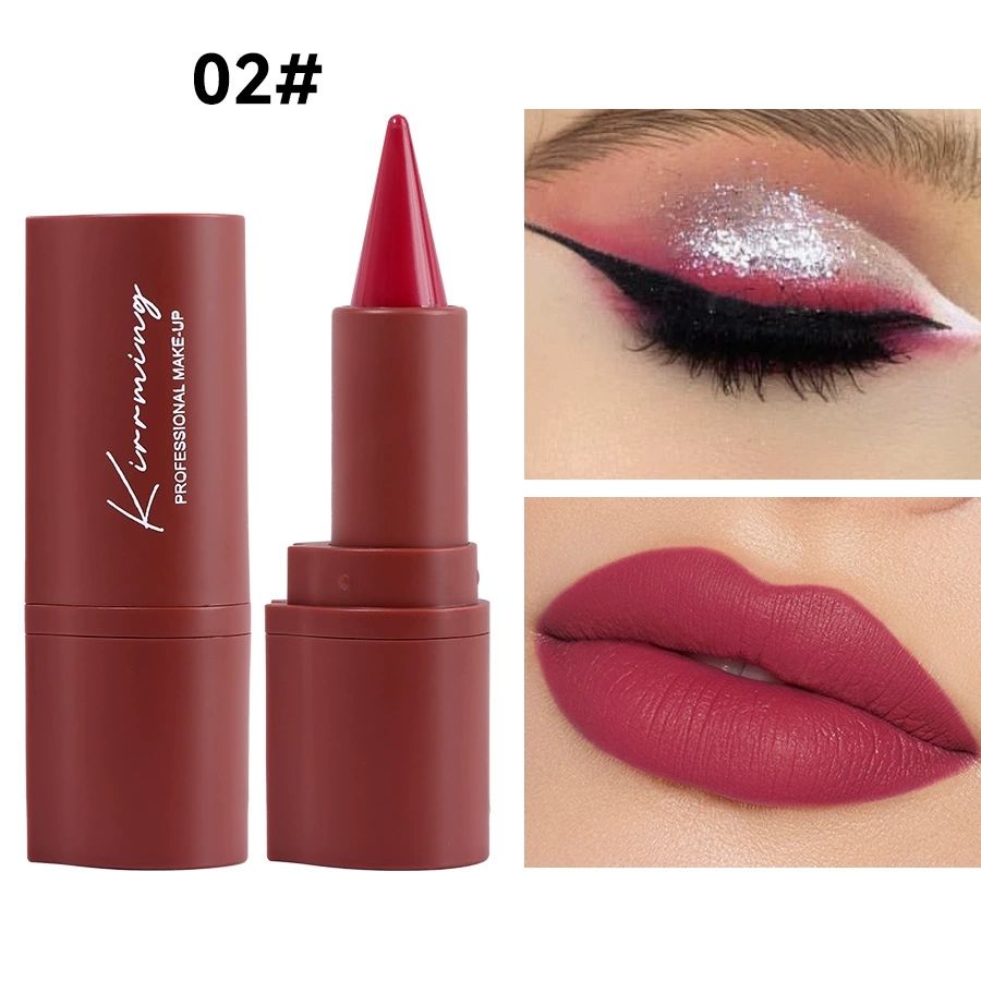 KIRRMING Frosted Velvet Cream Soft and Durable Waterproof Two in one Eyeliner Lipstick 4-color Waterproof and Durable Frosted B2-1023 view 9