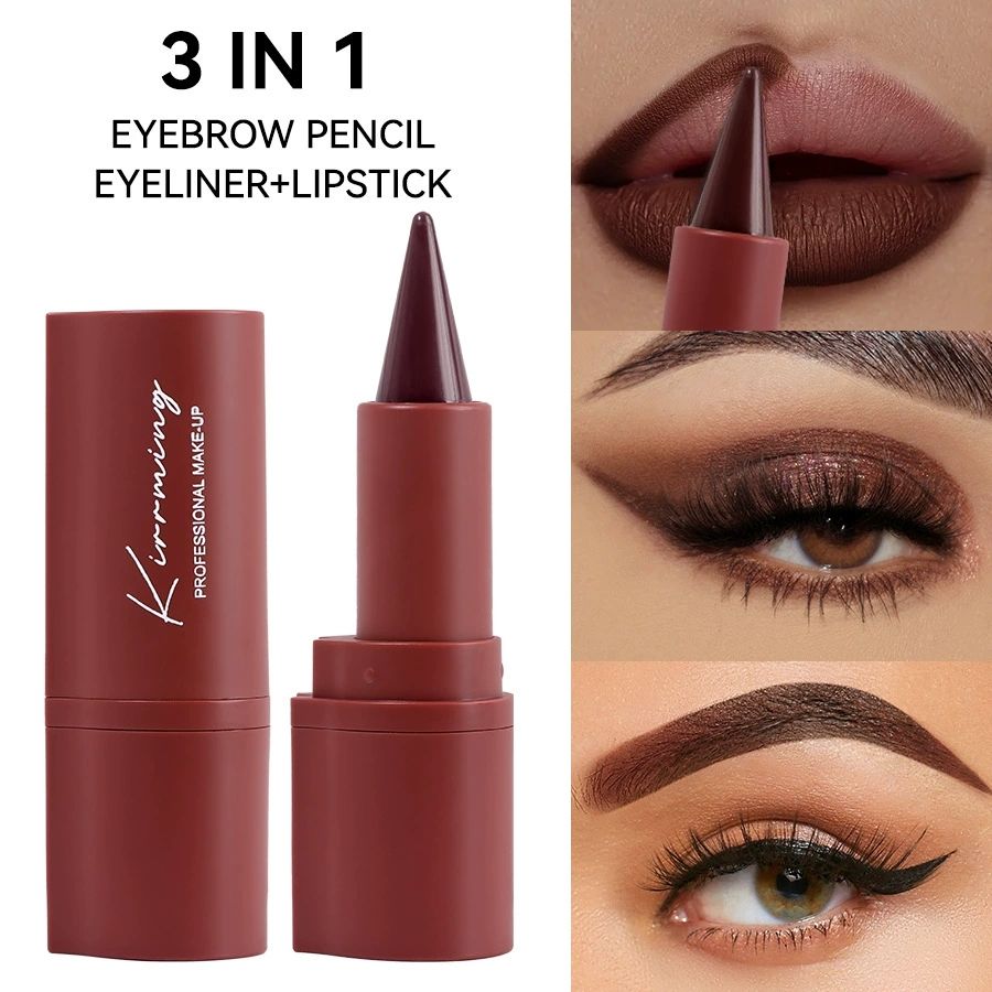 KIRRMING Frosted Velvet Cream Soft and Durable Waterproof Two in one Eyeliner Lipstick 4-color Waterproof and Durable Frosted B2-1023