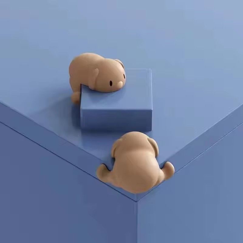 10pcs Children's Cartoon Safety Puppy Table Corner Protector Soft Silicone Collision Protection Edge Cover for Children