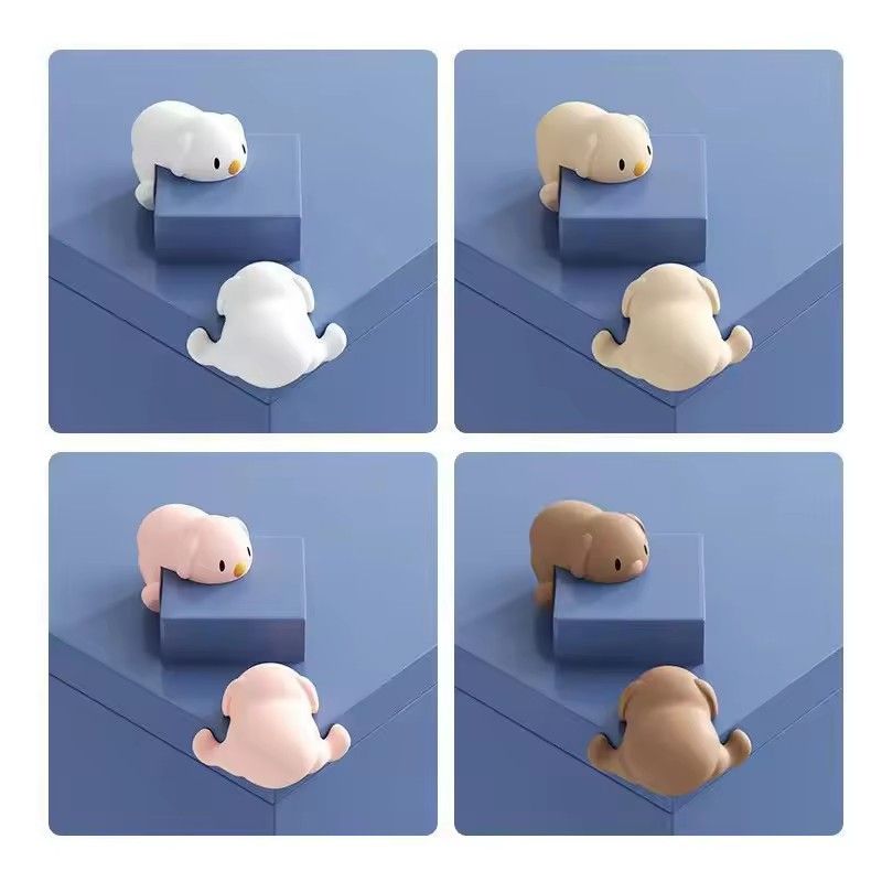 10pcs Children's Cartoon Safety Puppy Table Corner Protector Soft Silicone Collision Protection Edge Cover for Children