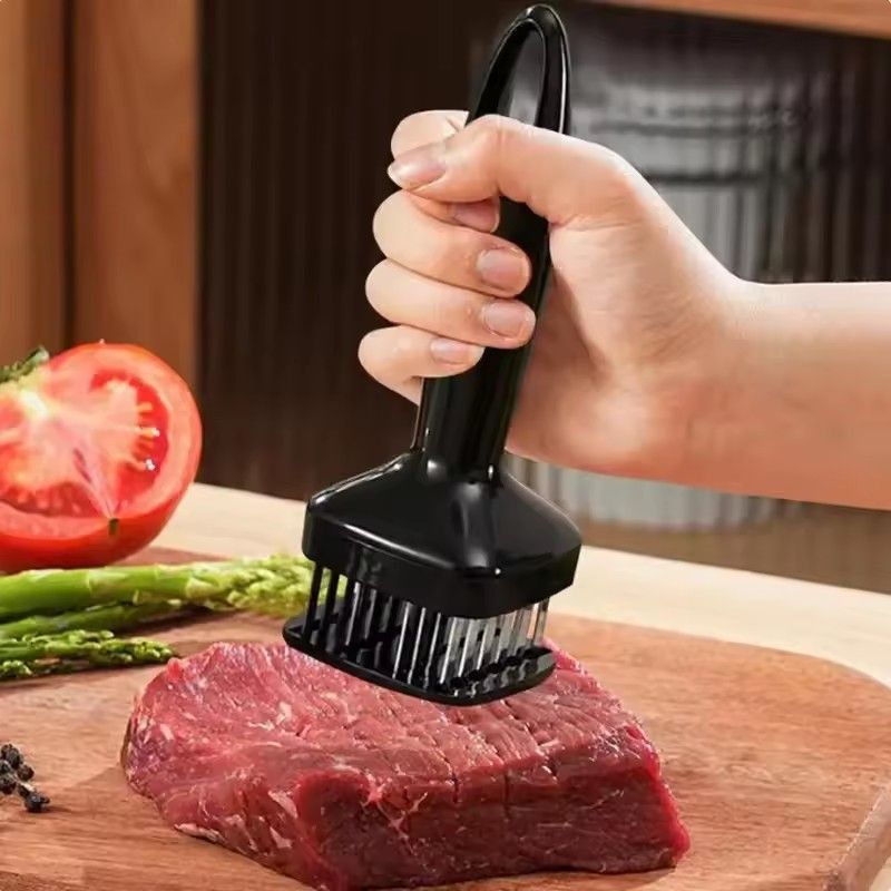 Stainless Steel Meat Softener, 24 Needles, Automatic Spring Hammer, Rib Fracture Perforating Machine, Kitchen Utensils