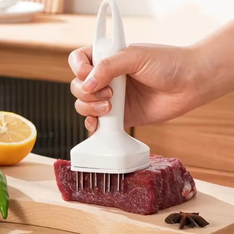 Stainless Steel Meat Softener, 24 Needles, Automatic Spring Hammer, Rib Fracture Perforating Machine, Kitchen Utensils
