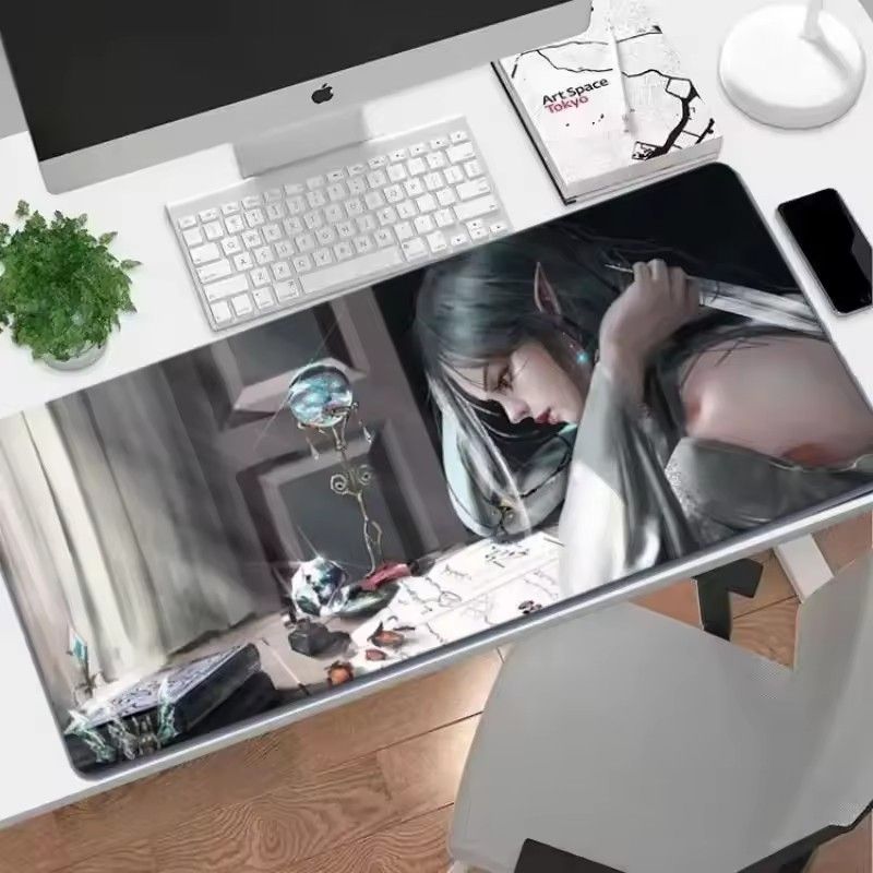 Large Mouse Mat For Games, Easy To Clean, Non-Slip, Rubber, For Computer Keyboard