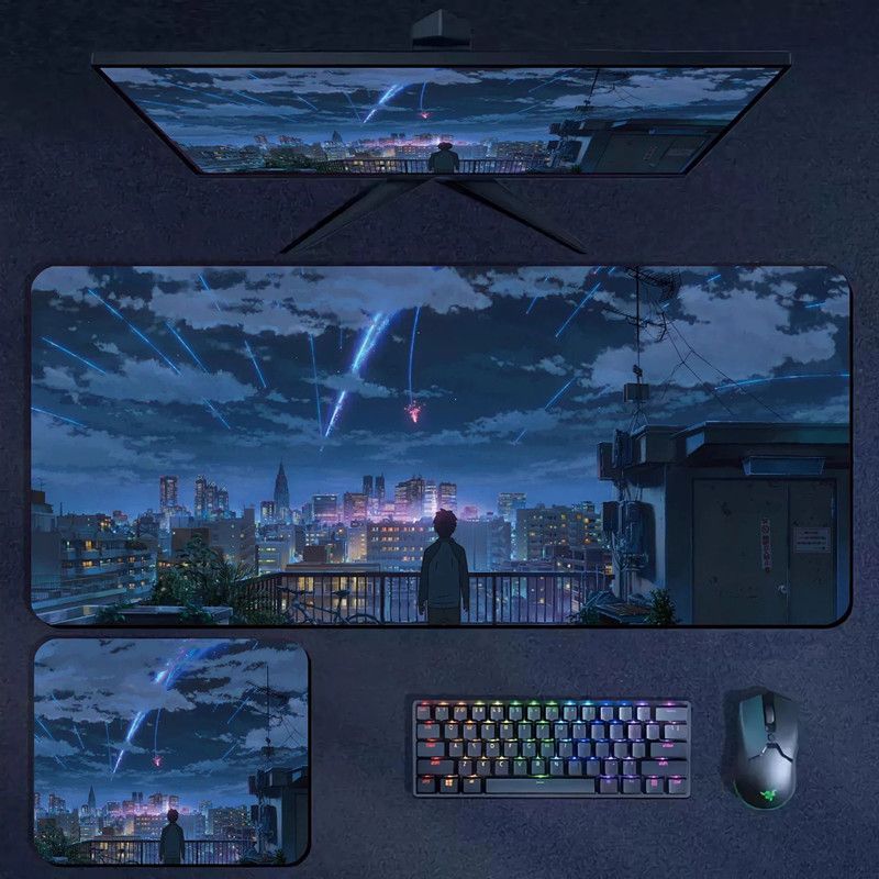 Large Mouse Mat For Games, Easy To Clean, Non-Slip, Rubber, For Computer Keyboard