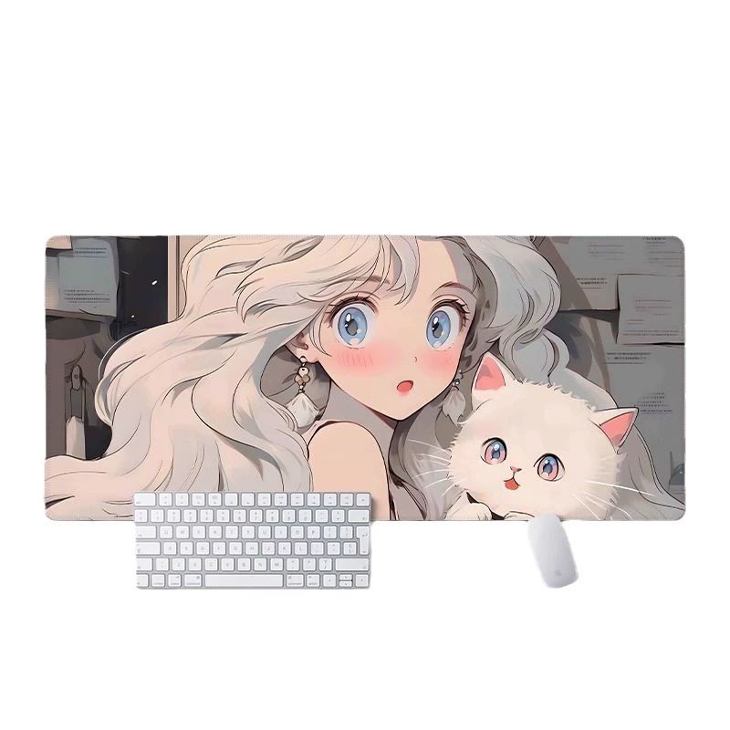 Large Mouse Mat For Games, Easy To Clean, Non-Slip, Rubber, For Computer Keyboard