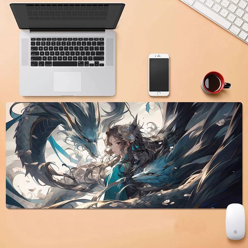 Large Mouse Mat For Games, Easy To Clean, Non-Slip, Rubber, For Computer Keyboard