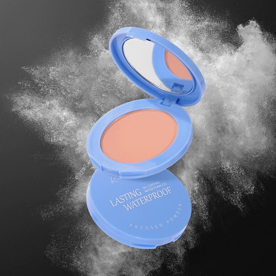 KIRRMING Long Lasting Face Adjustment Powder, Water Resistant, Matte, Oil Control, Compact Powder, Finish, Makeup Powder Press view 2