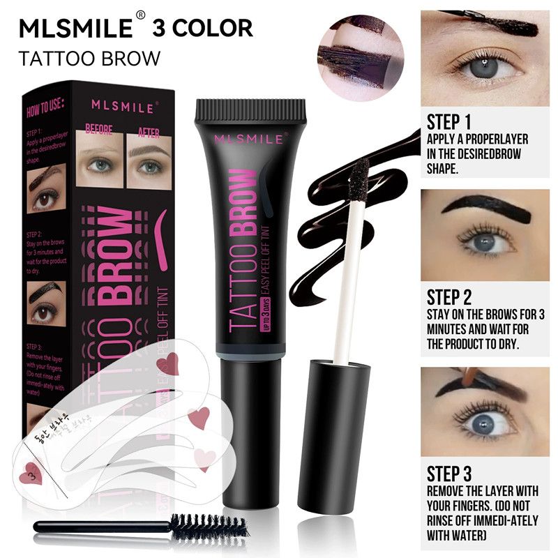 MLSMILE Tear Off Eyebrow Adhesive is Long-lasting, Non Smudging, Waterproof, Sweat Proof, And Dye Resistant B2-1027