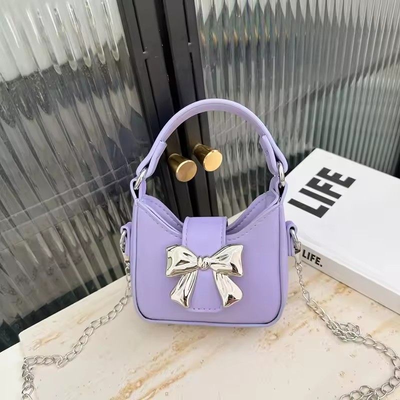 Princess Handbag For Girl, Cute Chain And Bow Straps For Girl, Bow Handbags, Small Child Handbags And Bags, Gift
