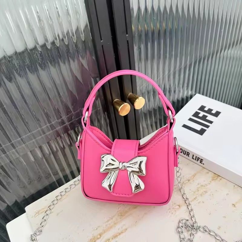 Princess Handbag For Girl, Cute Chain And Bow Straps For Girl, Bow Handbags, Small Child Handbags And Bags, Gift