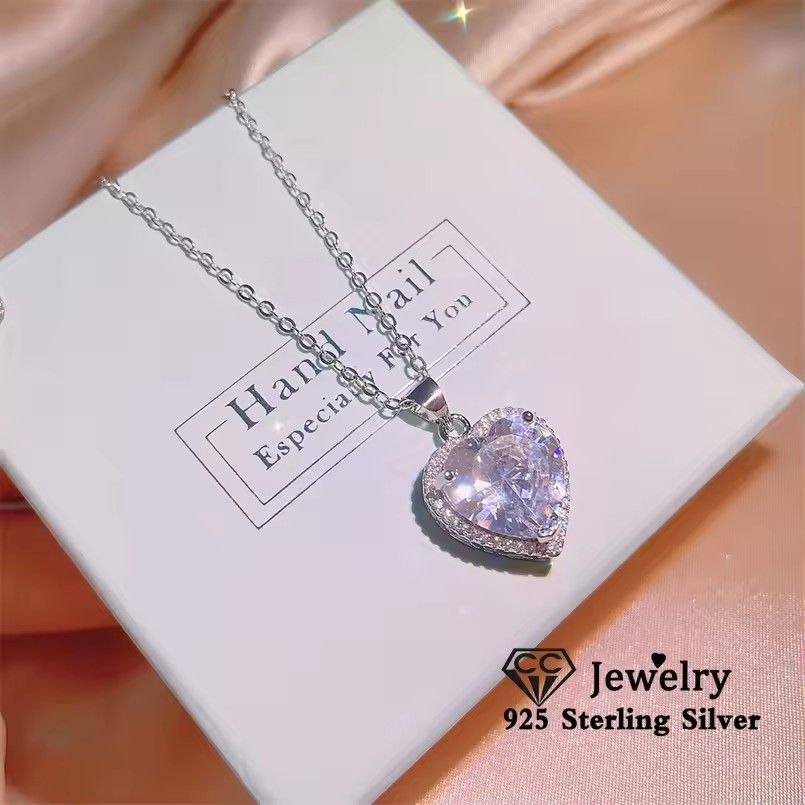 Ladies' Love Necklace, Ring, Earring Set, High Jewelry, Engagement and Wedding Accessories, Pendant Necklace Set