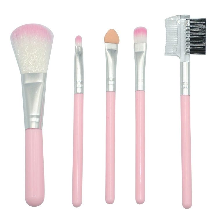 Set of Makeup Brushes for Women, 5pcs, Eyeshadow Powder, Eyelash Beauty, Cheek Color, Hot Cosmetic Tool