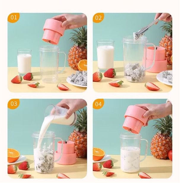 New Rechargeable Fruit Extruder, Portable Kitchen Appliances, Fruit Mixer, Electric Juice Cup, Versatile Fruit Mixer