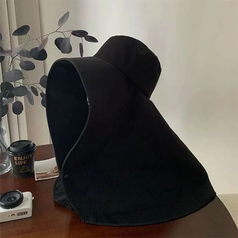 Full Face Sun Protection Big Brim Shawl Sun Hat Women's Neck Protection Integrated UV Protection Fisherman Hat