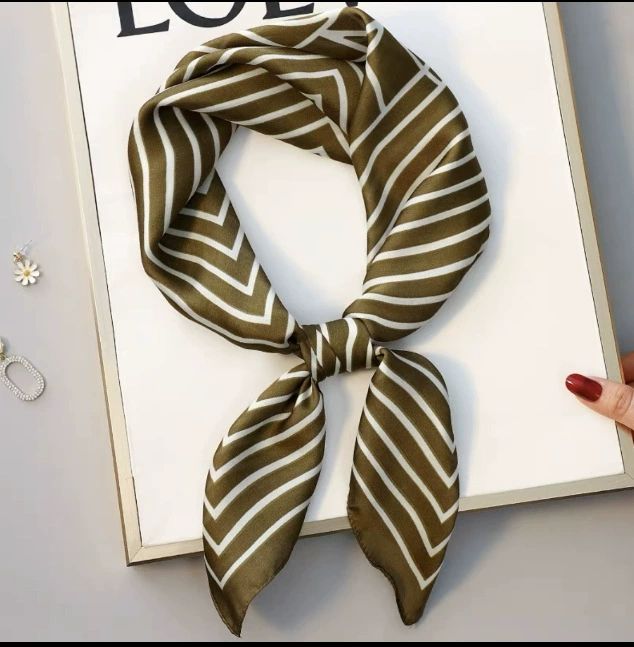 70cm Fashionable Luxury Brand Square Silk Scarf, Satin Neck Tie, Women's Hair Scarf, Head Scarf, Scarf, Hijab Scarf