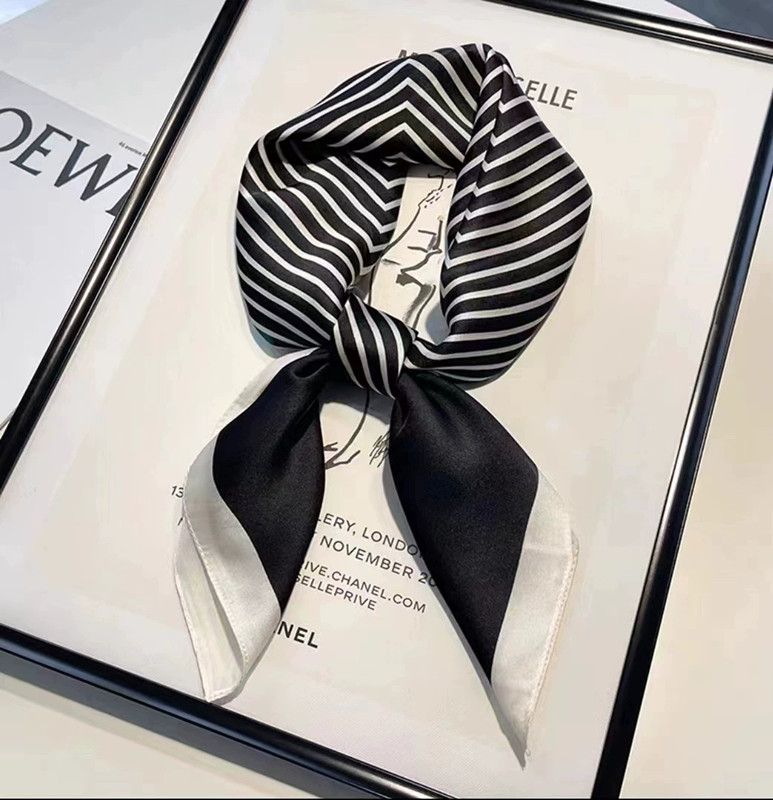 70cm Fashionable Luxury Brand Square Silk Scarf, Satin Neck Tie, Women's Hair Scarf, Head Scarf, Scarf, Hijab Scarf