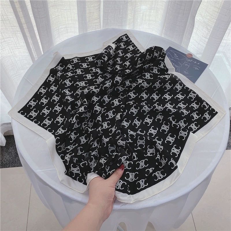 70cm Fashionable Luxury Brand Square Silk Scarf, Satin Neck Tie, Women's Hair Scarf, Head Scarf, Scarf, Hijab Scarf