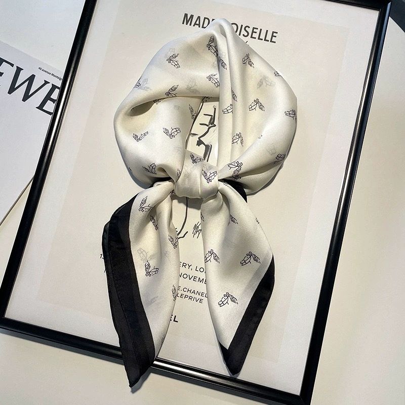 70cm Fashionable Luxury Brand Square Silk Scarf, Satin Neck Tie, Women's Hair Scarf, Head Scarf, Scarf, Hijab Scarf