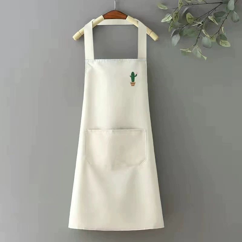 Waterproof and oil-proof Apron, Beautiful Cartoon Apron Korean Version, Rainbow Cactus Crtoon Apron for Home, Kitchen