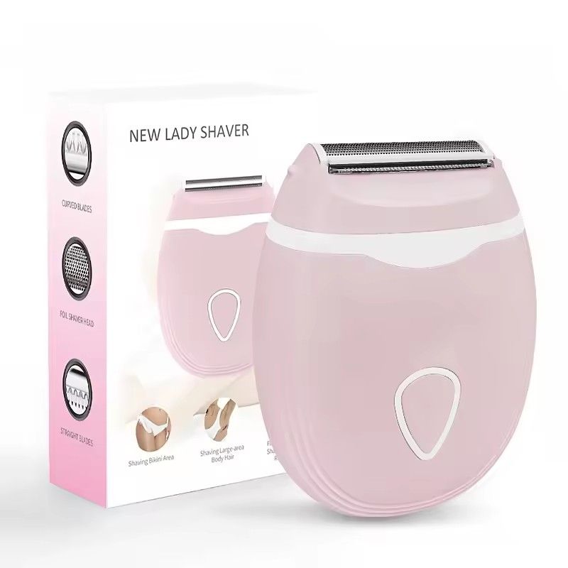 Electric Cordless Shaver for Women Wet and Dry Use with Detachable Head for Bikini Legs Underarm Painless Hair Removal Trimmer