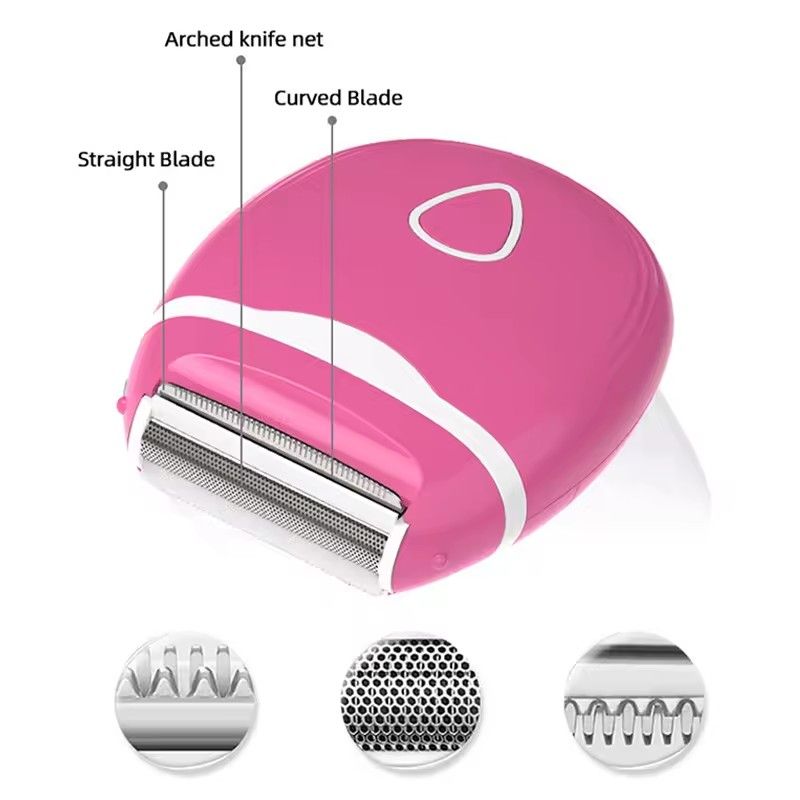 Electric Cordless Shaver for Women Wet and Dry Use with Detachable Head for Bikini Legs Underarm Painless Hair Removal Trimmer