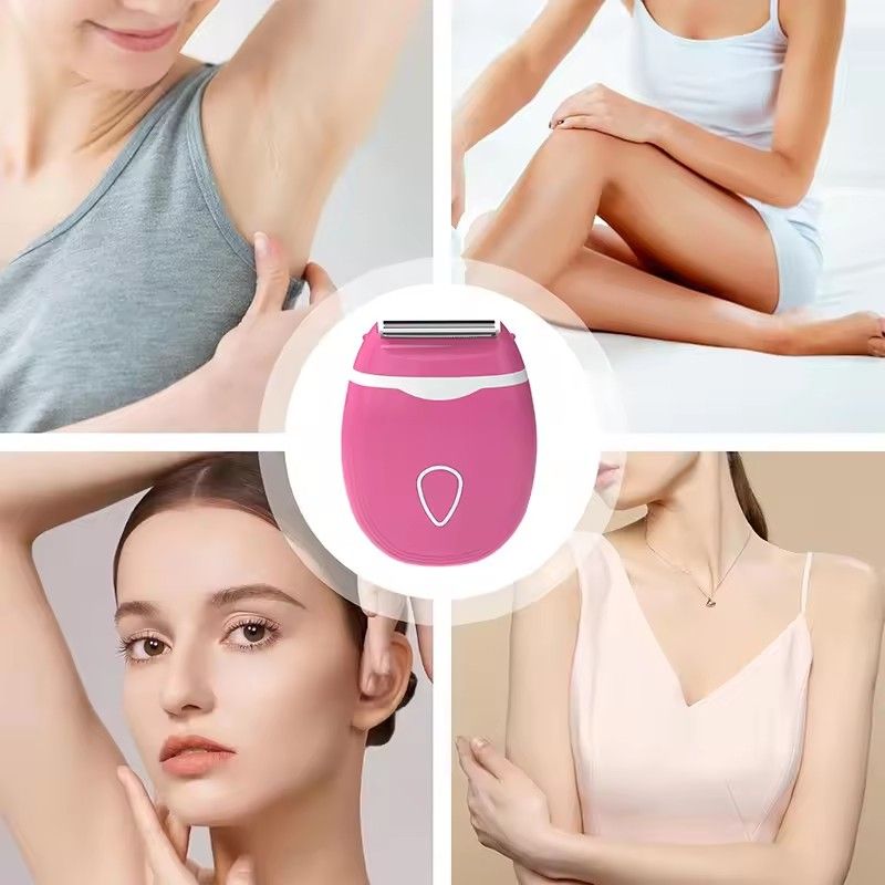Electric Cordless Shaver for Women Wet and Dry Use with Detachable Head for Bikini Legs Underarm Painless Hair Removal Trimmer