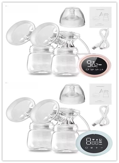 Double Sided Electric Breast Pump, Powerful Breast Pump, USB Electric Baby Bottle, Hot and Cold Pad Breast Pump