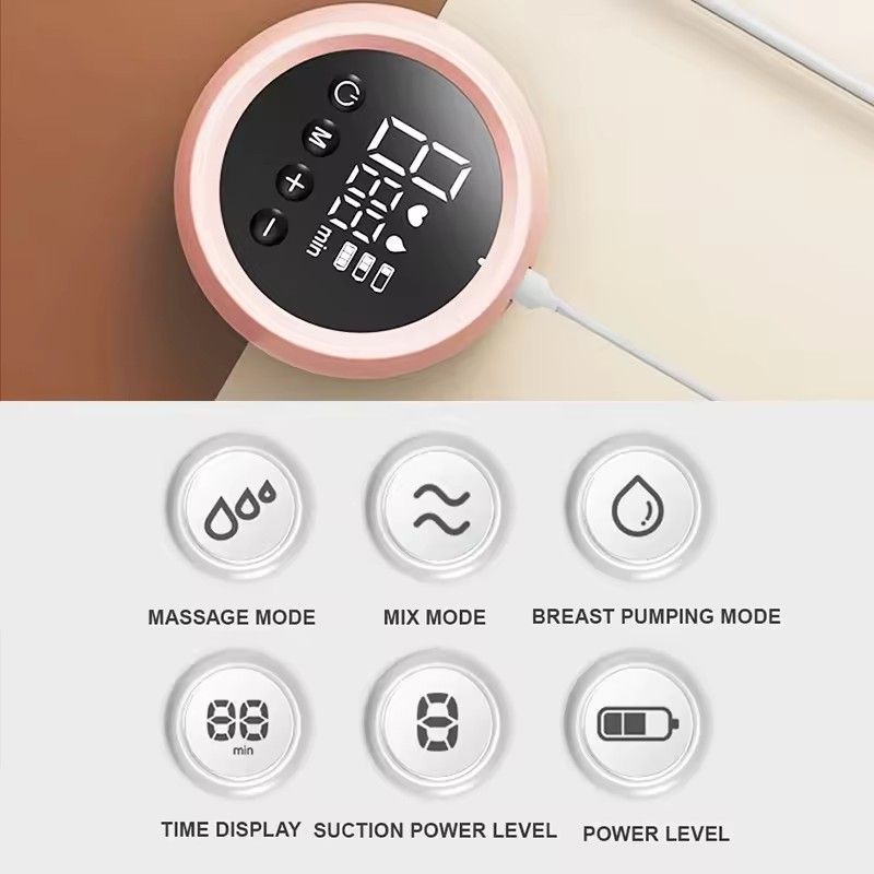 Double Sided Electric Breast Pump, Powerful Breast Pump, USB Electric Baby Bottle, Hot and Cold Pad Breast Pump