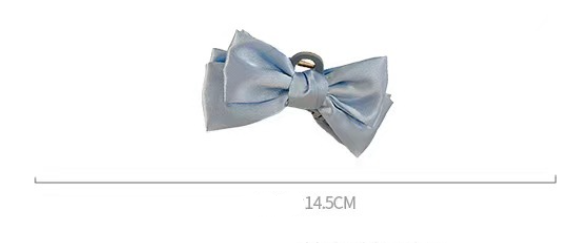 Fashion Women Bow Hairpin Korean Version Of Solid Color Butterfly Satin Hair Clips Girls Hair Accessories Headwear