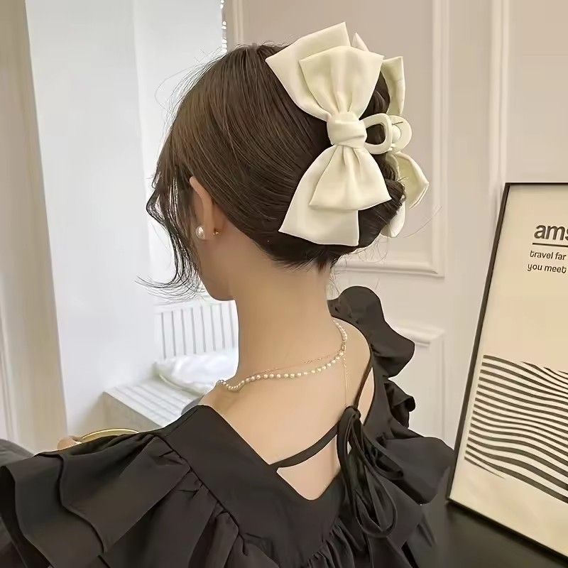 Fashion Women Bow Hairpin Korean Version Of Solid Color Butterfly Satin Hair Clips Girls Hair Accessories Headwear