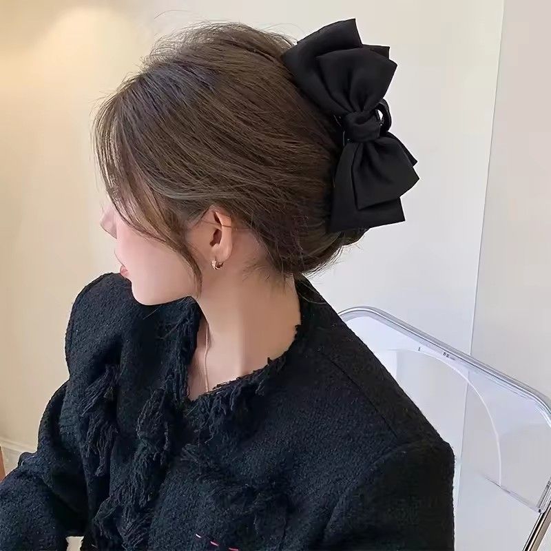 Fashion Women Bow Hairpin Korean Version Of Solid Color Butterfly Satin Hair Clips Girls Hair Accessories Headwear