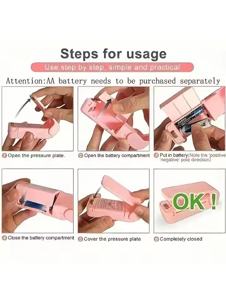 Mini Packaging Sealer, Insulated Plastic Bag for Food, Portable Sealing for Snacks, Kitchen Tools
