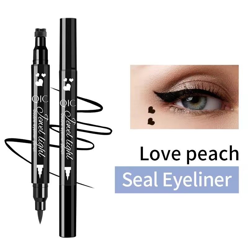 Black Eyeliner Pencil Waterproof, Quick Drying, Long Lasting, 2 in 1, Double Tip Seal, Liquid Eyeliner, Cosmetic Makeup view 9
