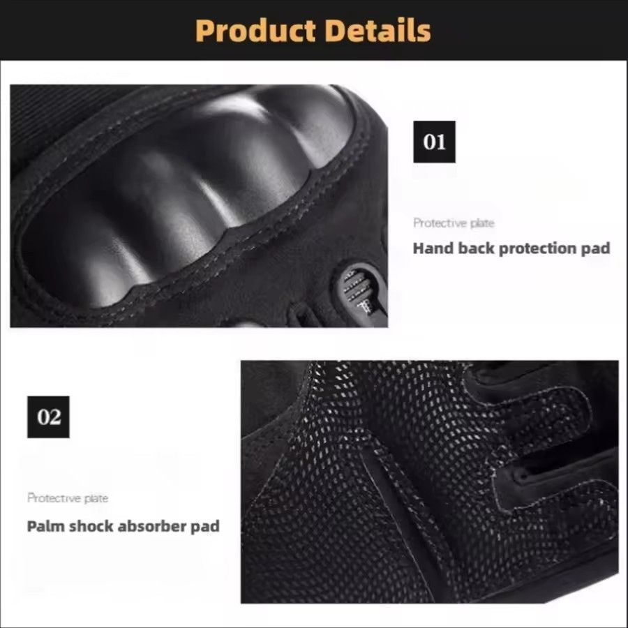 Full Finger Protective Motorcycle Gloves for Outdoors, Breathable Sports Gloves for Racing, Cycling, Street Riding, Fitness