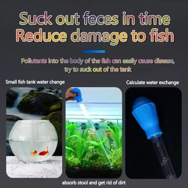 2pcs Manual Fish Tank Suction Tube, Aquarium Cleaning Suction Tube, Dropper 29cm+45cm Fish Tank Suction Toilet Cleaning