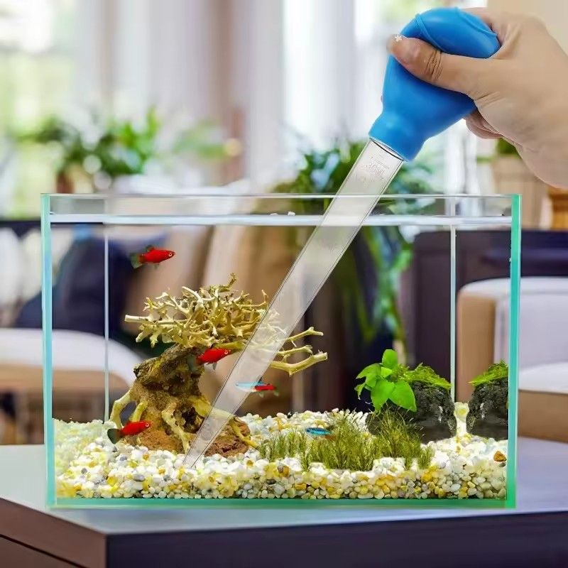 2pcs Manual Fish Tank Suction Tube, Aquarium Cleaning Suction Tube, Dropper 29cm+45cm Fish Tank Suction Toilet Cleaning