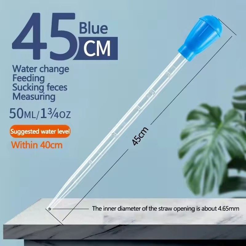 2pcs Manual Fish Tank Suction Tube, Aquarium Cleaning Suction Tube, Dropper 29cm+45cm Fish Tank Suction Toilet Cleaning
