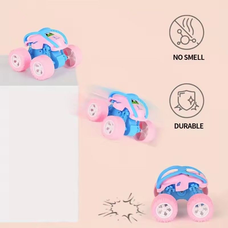 Colorful Inertia Macaron Four Wheel Drive Car, Pink Small Car, Toy Car, Girl, Child, Baby, Fall Resistant