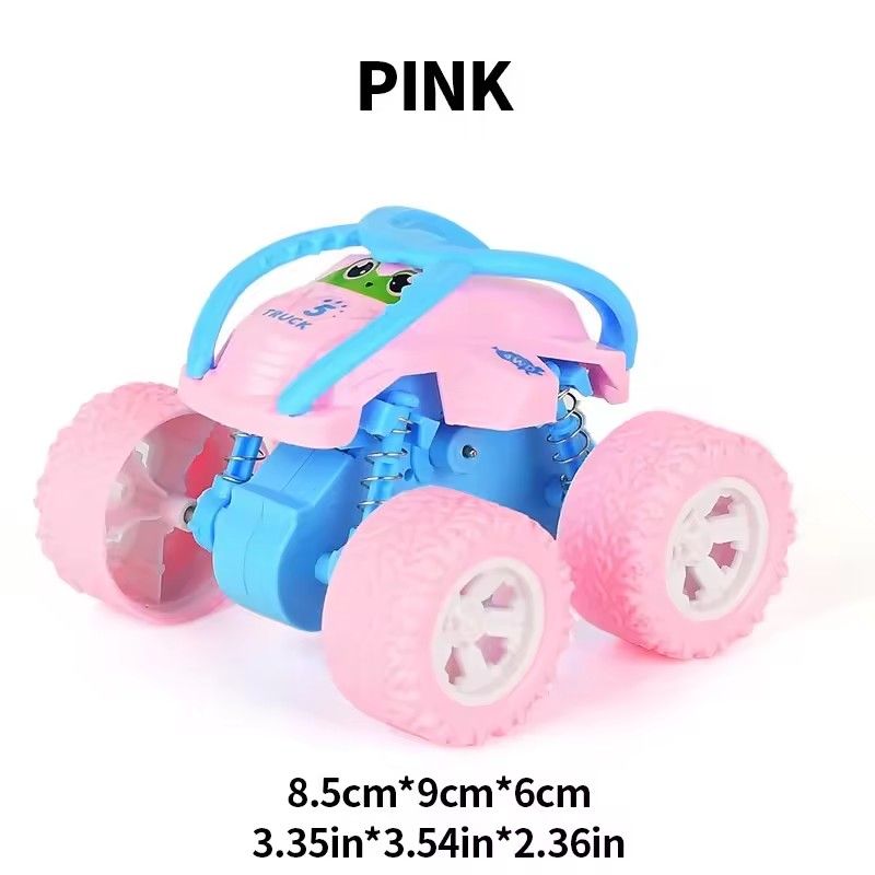 Colorful Inertia Macaron Four Wheel Drive Car, Pink Small Car, Toy Car, Girl, Child, Baby, Fall Resistant