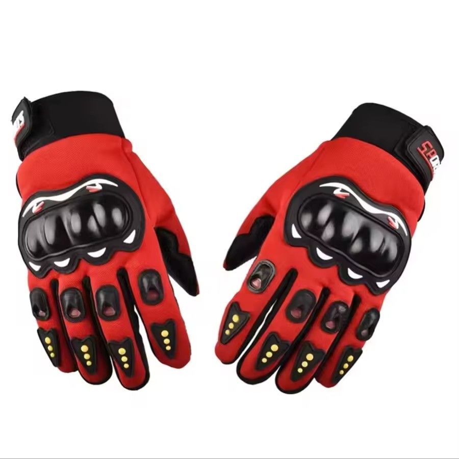 Full Finger Protective Motorcycle Gloves for Outdoors, Breathable Sports Gloves for Racing, Cycling, Street Riding, Fitness