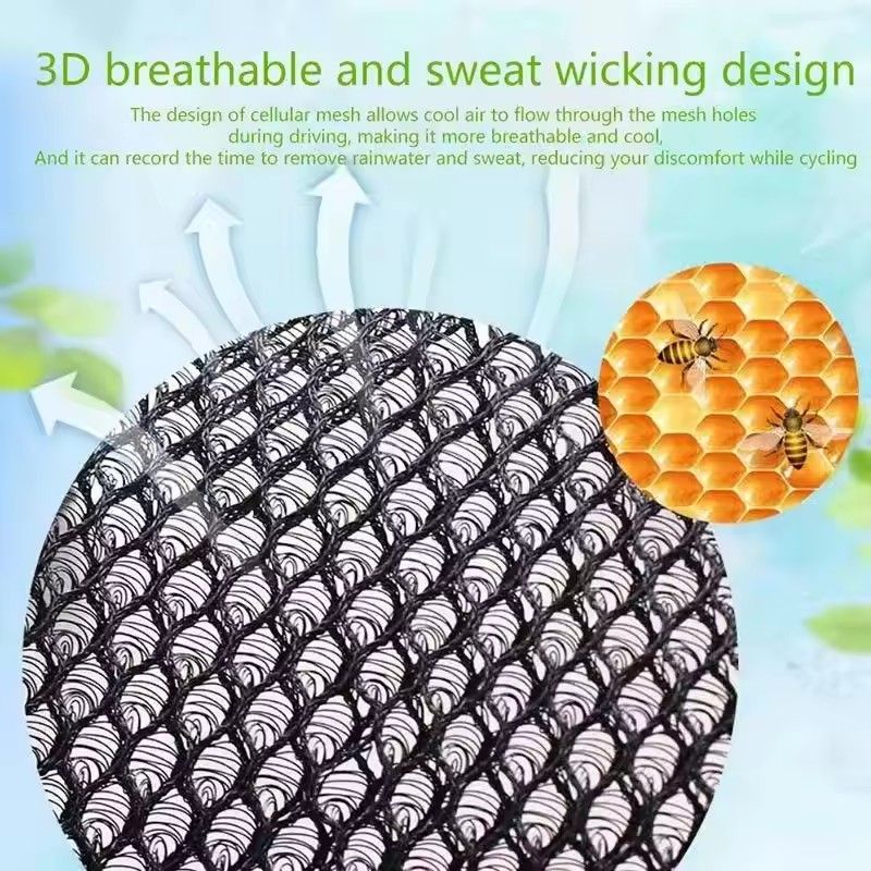 Cool Summer 3D Mesh Motorcycle Seat Cover, Breathable Scooter Seat Covers, Non-Slip Cover, Grille Protection Pad