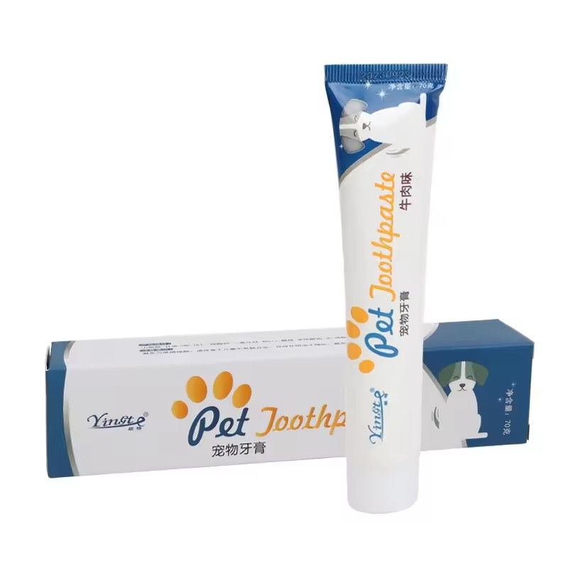 Edible Pet Toothpaste Dental Care, Toothbrush Gel, Vanilla Flavor & Meat, Oral HygienePuppy & Kitten Care Supplies
