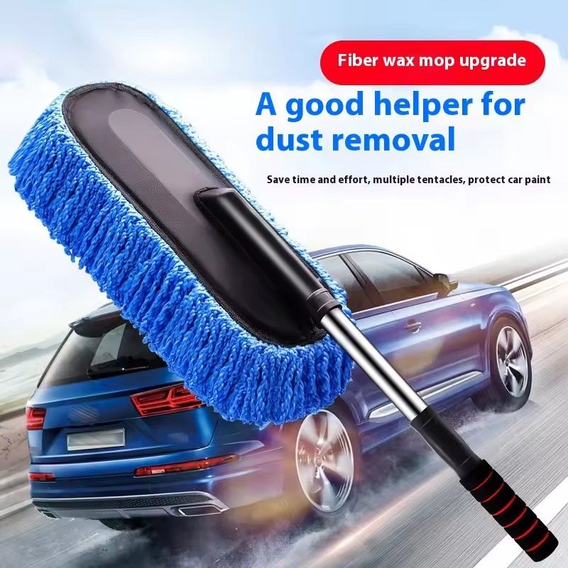 Cleaning Wiper Brush for Car Wash, Car Accessories, Nano Retractable Fiber Wax Wiper, Dust Removal