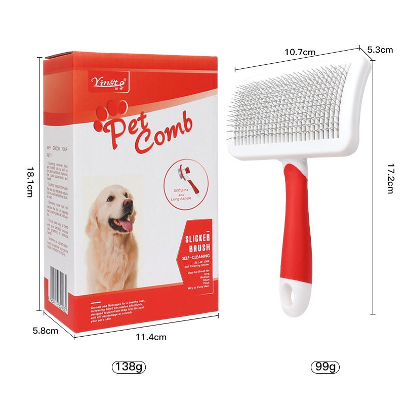 1pc Massage Brush for Cat Care, Pet Comb, Professional Open Knot Pet Hair Removal Brush, Durable Kitten Comb, Pet Accessories