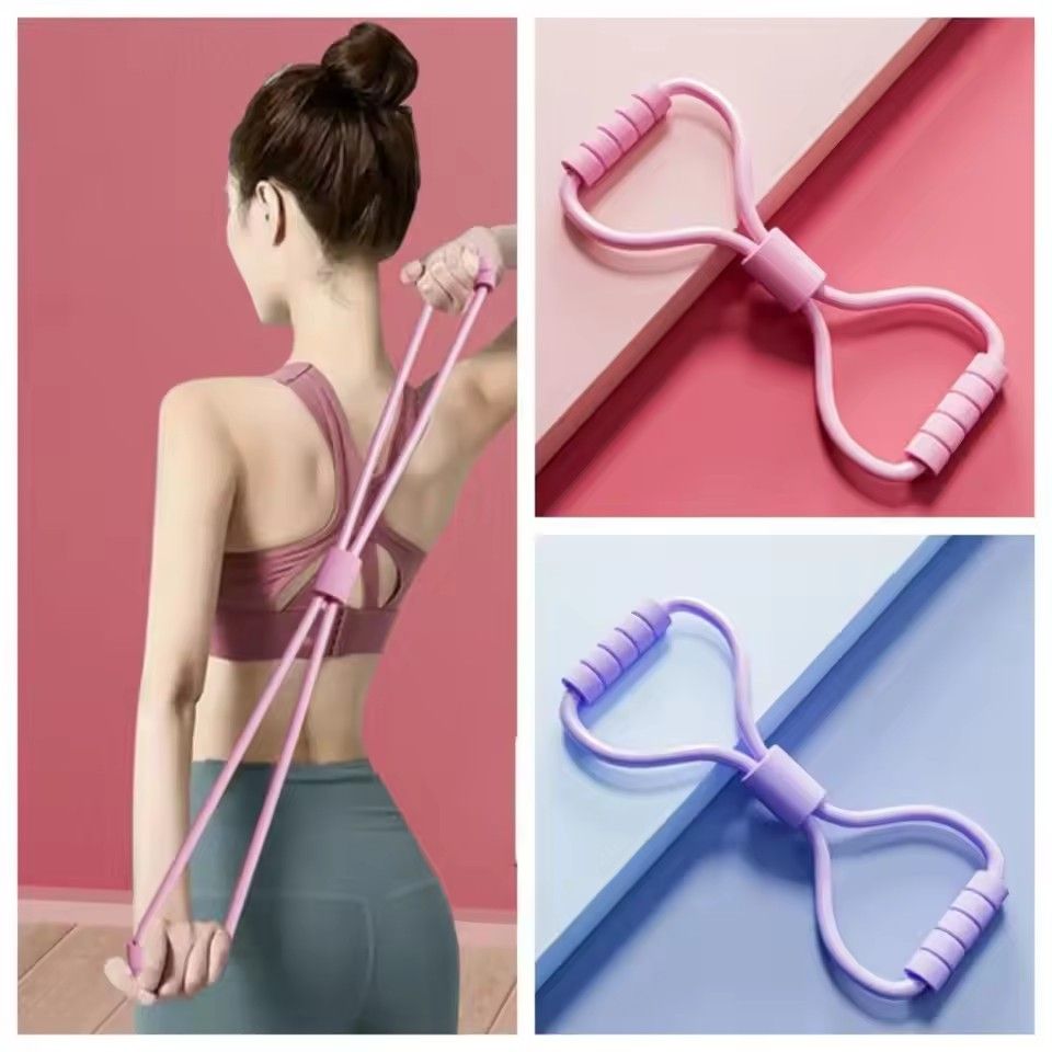 1PC Tensile Tape Yoga Resistance Band Chest Expander Muscle Stretching Fitness Resistance Bands TPE Solid Color